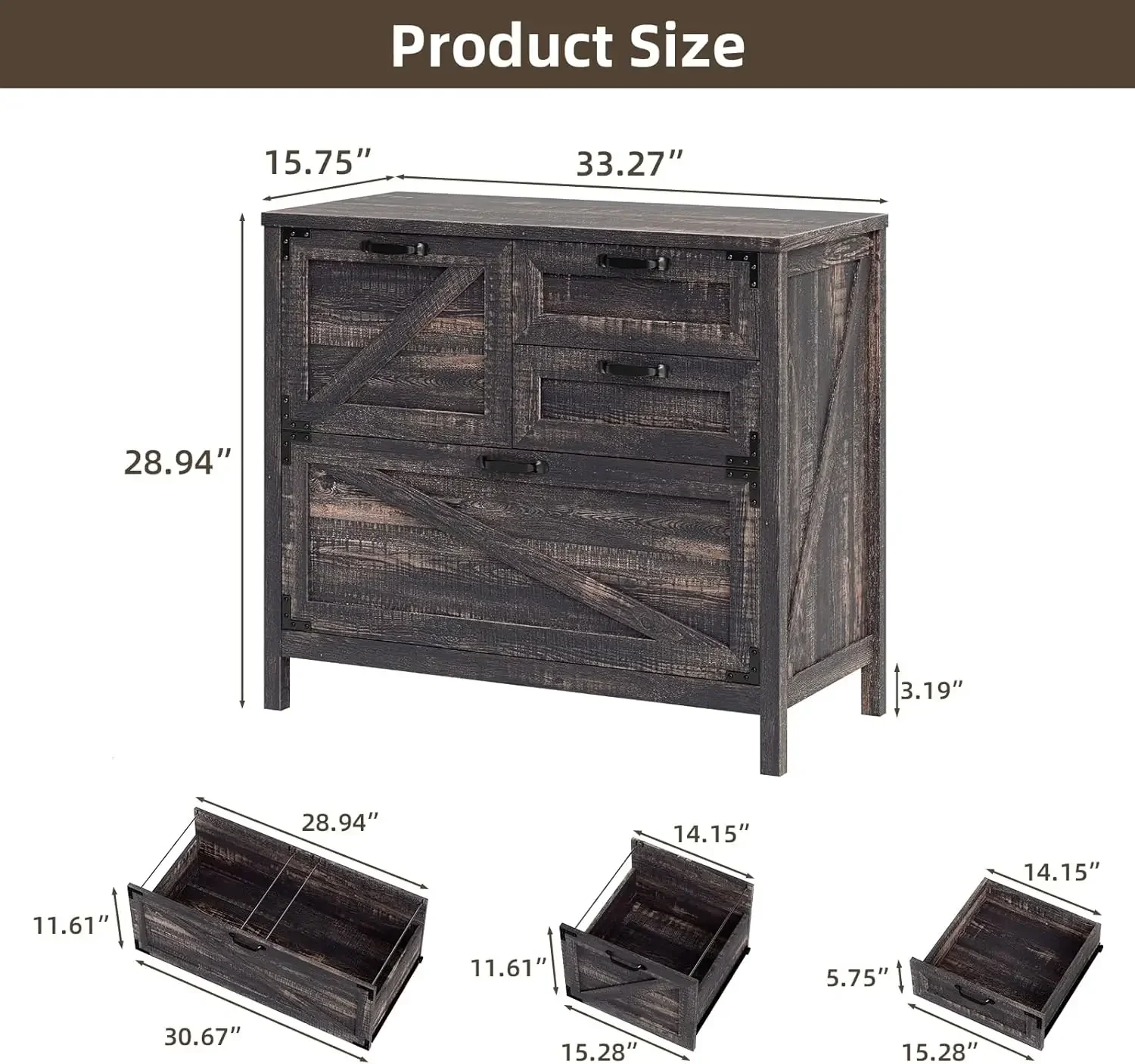 Wood Lateral File Cabinet Four - đánh giá và giá File Cabinet Lateral
