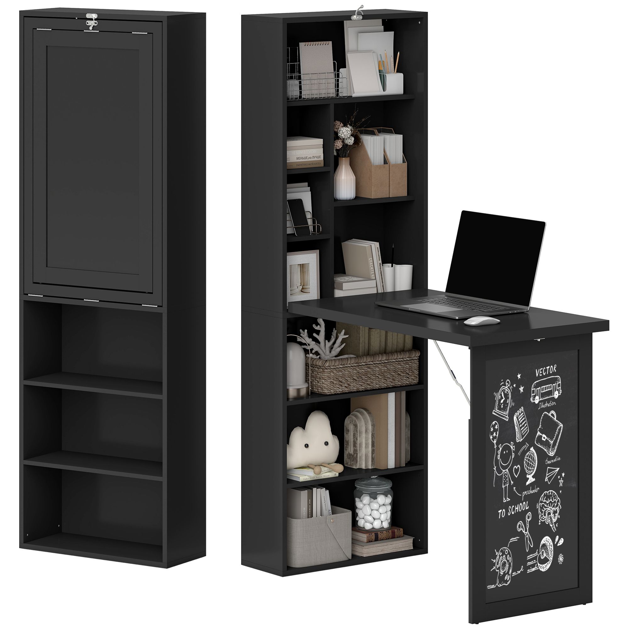 Fold-out Convertible Home Offi - đánh giá và giá Wall Mounted Desk Fold