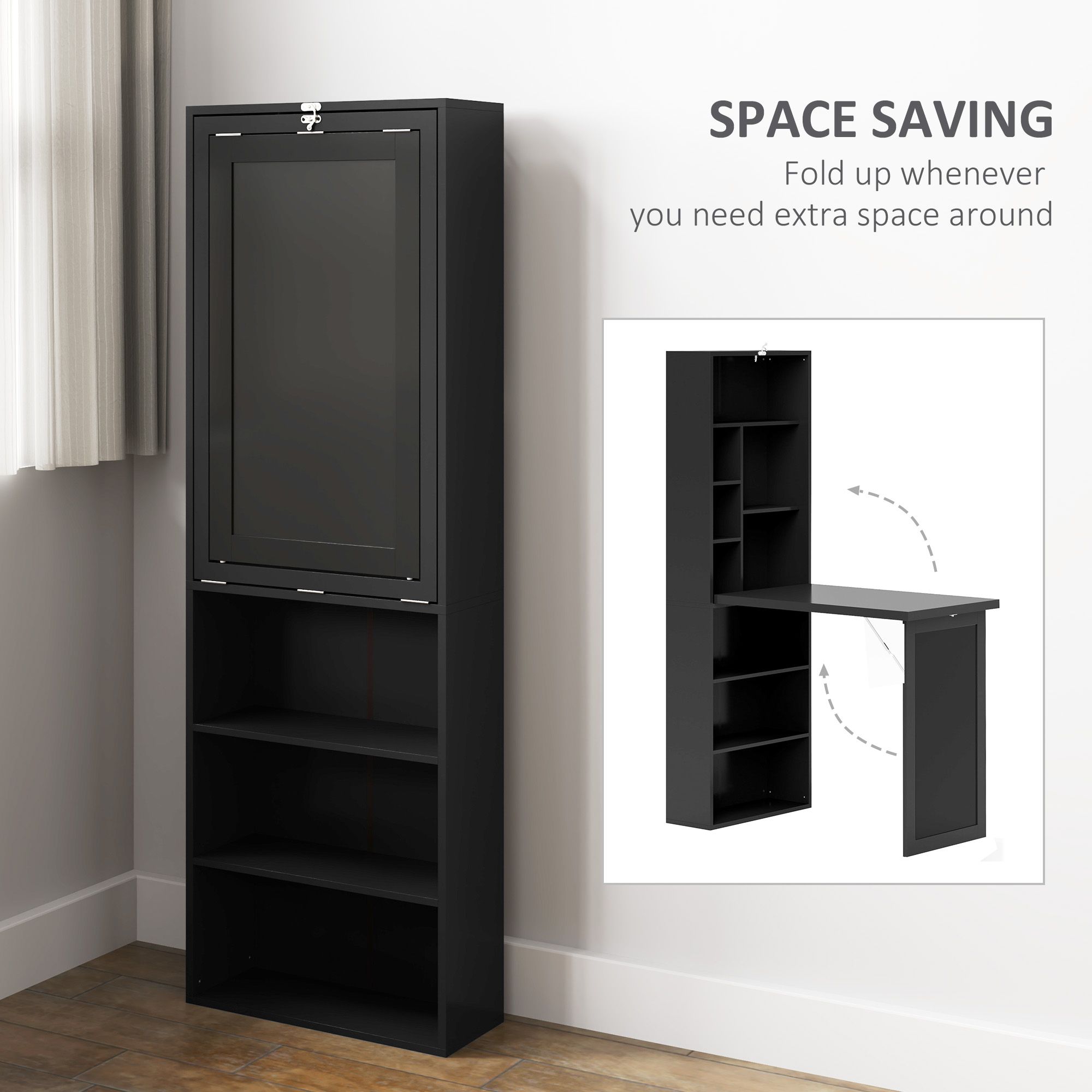 Fold-out Convertible Home Offi - đánh giá và giá Wall Mounted Desk Fold