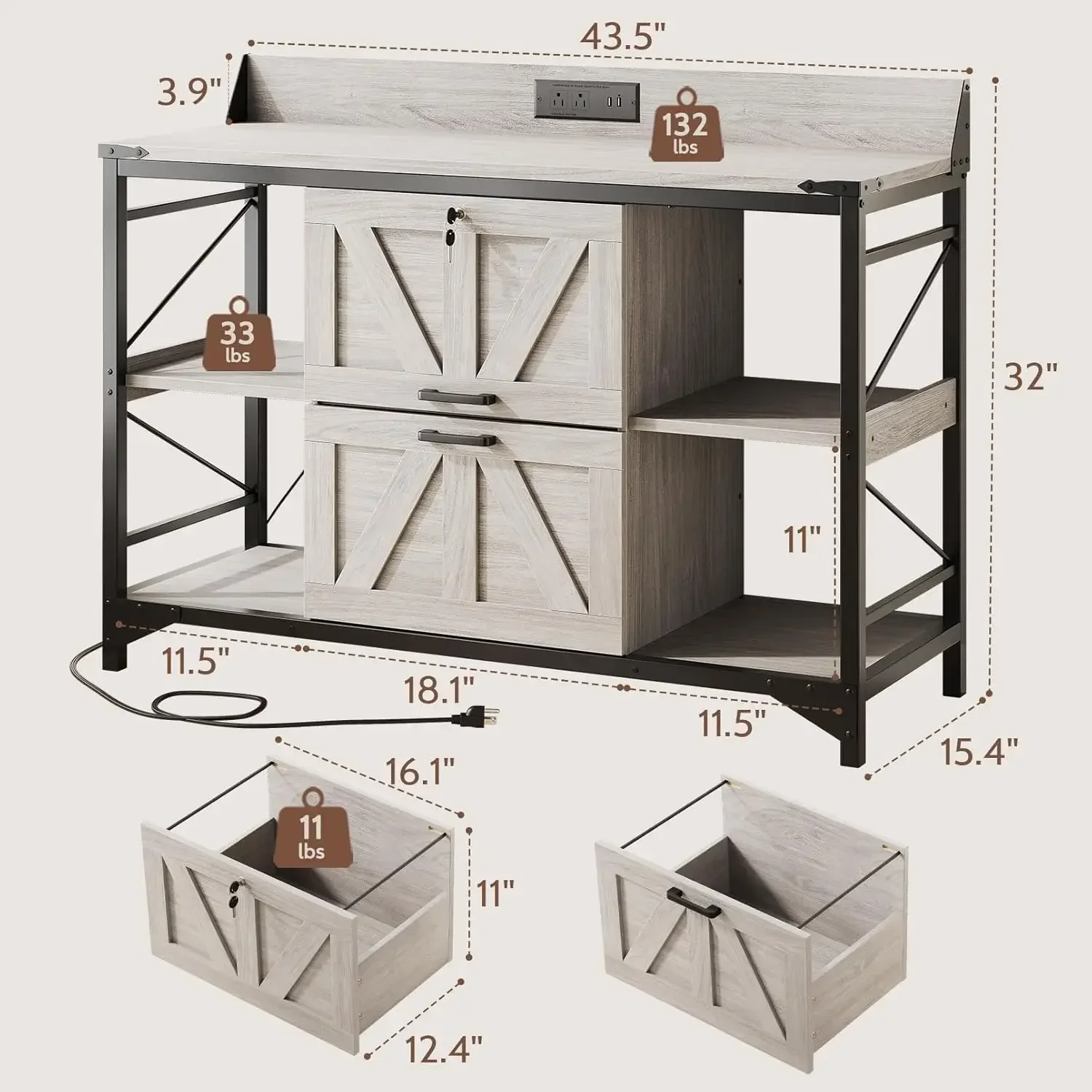 Lateral Filing Cabinet 44 Inch - đánh giá và giá File Cabinet Lateral