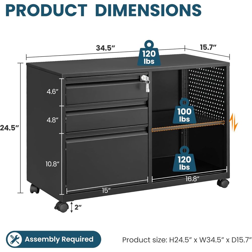 3 Der ile Cabinet with Lock, M - đánh giá và giá File Cabinet Lateral