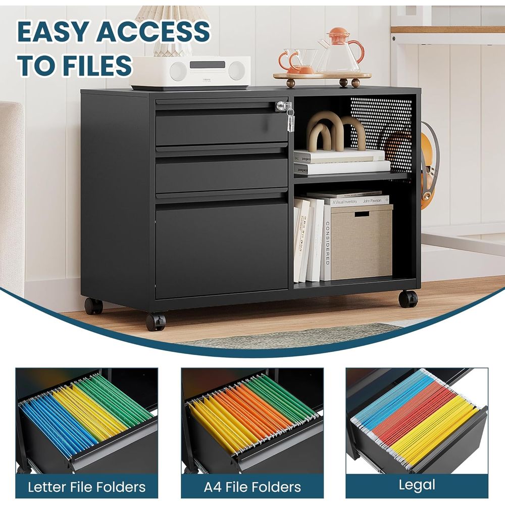 3 Der ile Cabinet with Lock, M - đánh giá và giá File Cabinet Lateral